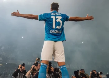 Il difensore del Napoli Amir Rrahmani